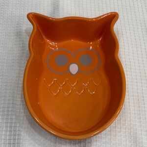 Chantal Orange Owl-Shaped Ceramic Dish